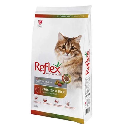 غذای خشک گربه برند رفلکس REFLEX مولتی کالر Multi Color با طعم مرغ و برنج
